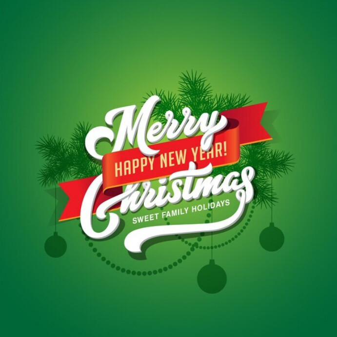 Modèle Maximalist Merry Christmas And Happy New Year Instagram Post ...