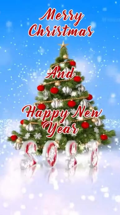 Maximalist Merry Christmas And Happy New Year Instagram Reel Template ...