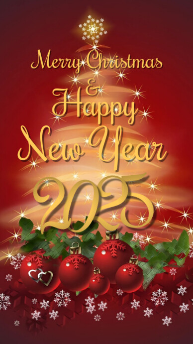 Copy of Maximalist Merry Christmas And Happy New Year Digital Display ...