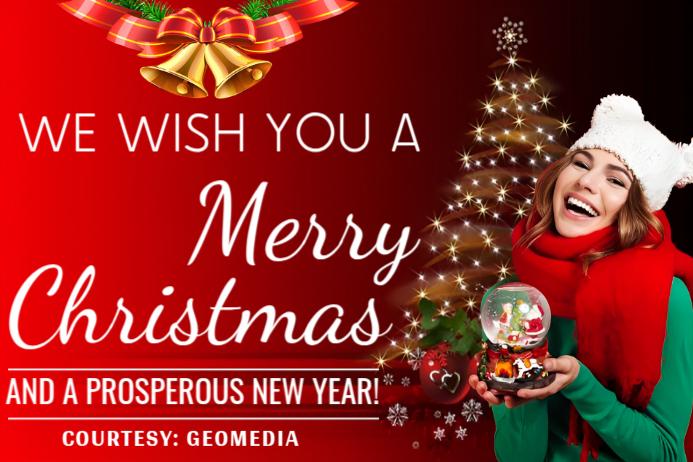 Maximalist Merry Christmas And Happy New Year Poster Template ...