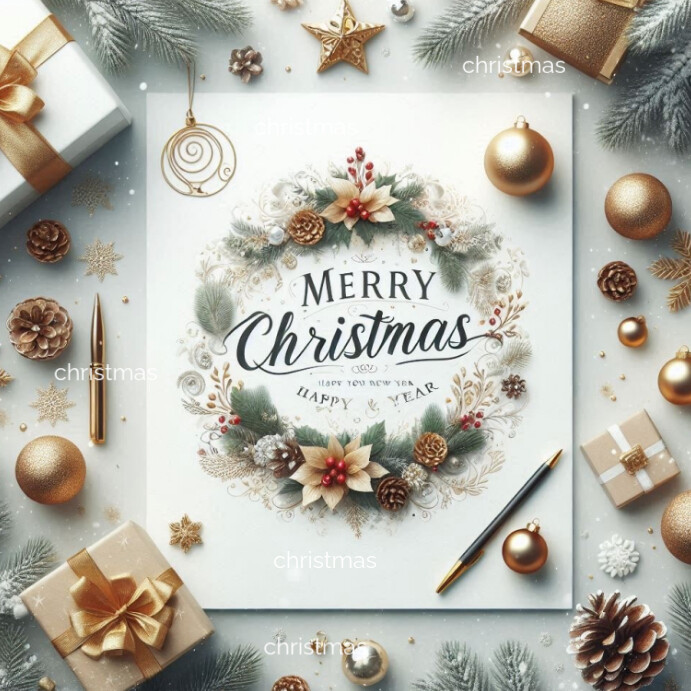 Plantilla de Maximalist Merry Christmas And Happy New Year Instagram ...