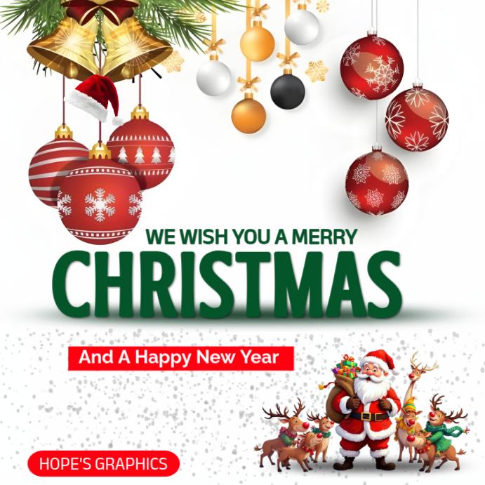 Maximalist Merry Christmas And Happy New Year Template Instagram Post ...