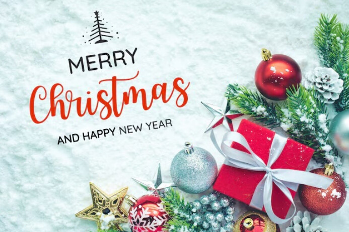 Maximalist Merry Christmas And Happy New Year Poster Poster Template ...