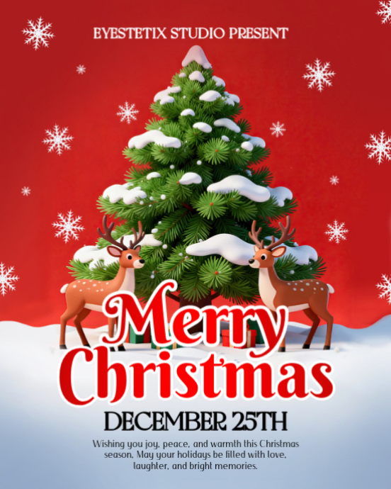 Maximalist Merry Christmas Greeting Celebration Instagram Portrait ...