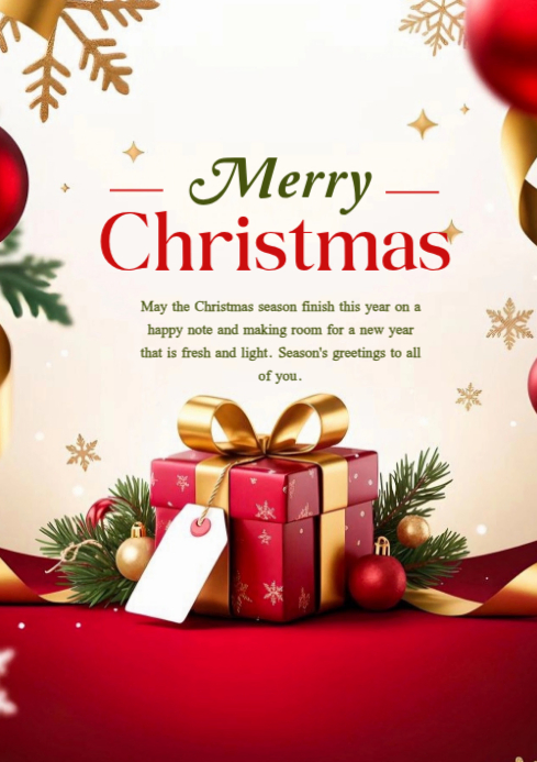 Maximalist Merry Christmas Greetings A4 Template | PosterMyWall