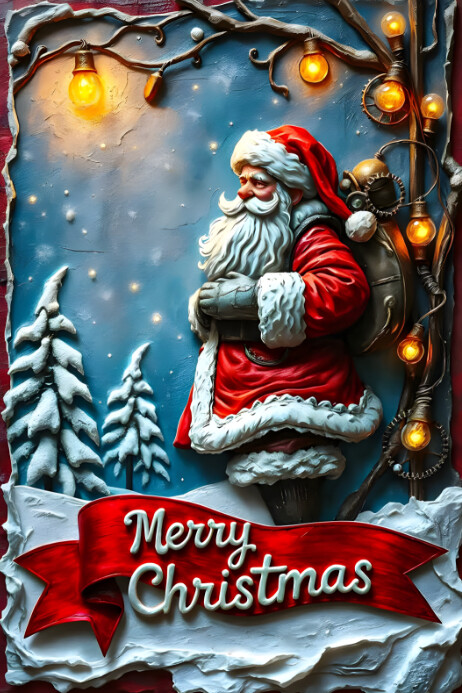 Copy of Maximalist Merry Christmas Happy New Year Poster | PosterMyWall