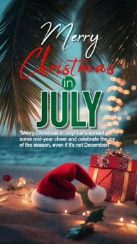 Maximalist Merry Christmas In July  Instagram Story template