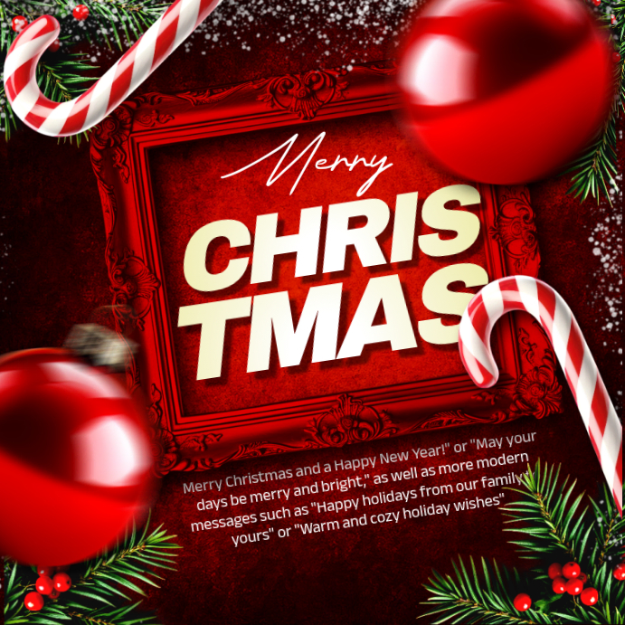 Copy of Maximalist Merry Christmas Instagram Post | PosterMyWall