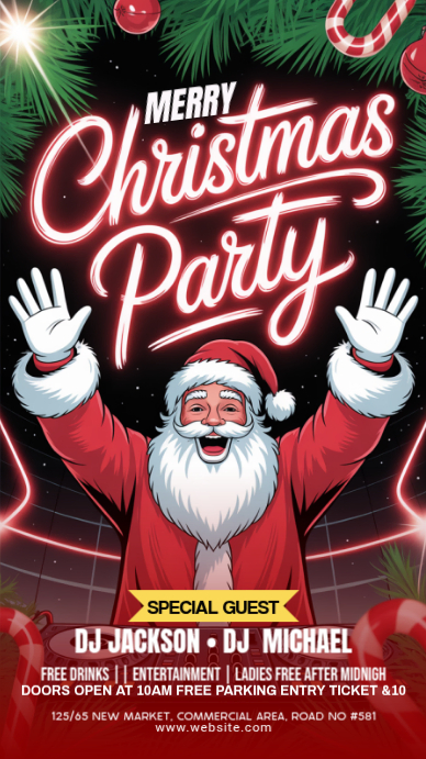 Maximalist Merry Christmas Instagram Story Template | PosterMyWall