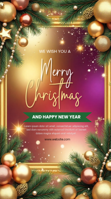 Maximalist Merry Christmas Instagram Story Template | PosterMyWall