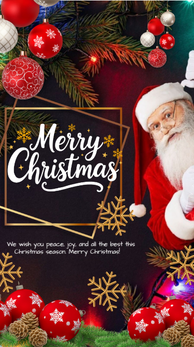 Maximalist Merry Christmas Instagram Story Template | PosterMyWall