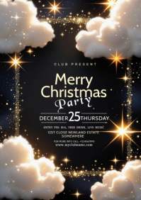 Maximalist Merry Christmas Party Invitation A4 Template | PosterMyWall