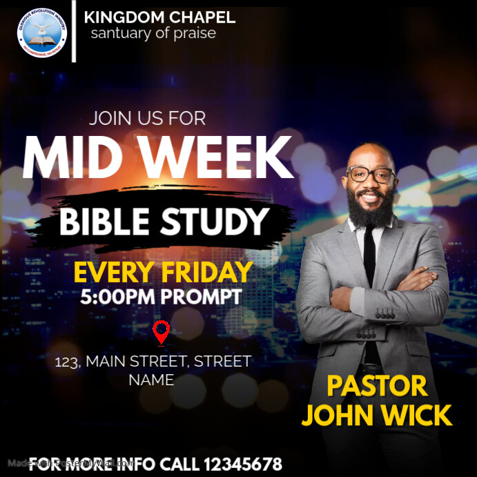 Modèle Maximalist Mid Week Bible Study Instagram Post | PosterMyWall