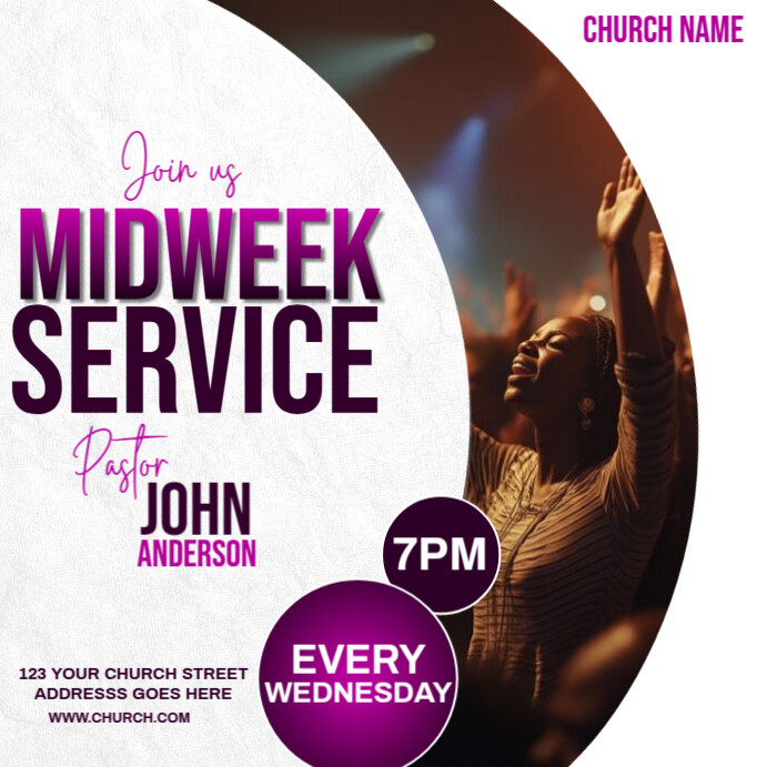 Copy of Maximalist Midweek Church Service Instagram Post | PosterMyWall
