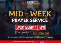 Maximalist Midweek Prayer Service  Postcard Carte postale template