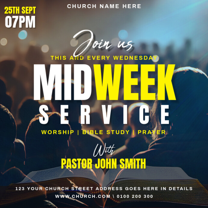 Copy of Maximalist Midweek Service Instagram Post | PosterMyWall
