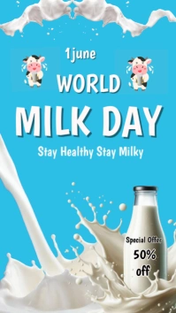 Maximalist Milk Day Instagram Story Instagram-Story template