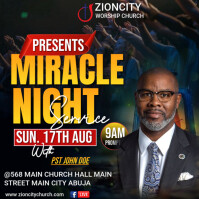 Maximalist Miracle Night Service  Instagram Post template