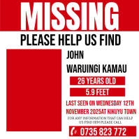 Maximalist Missing Person Instagram Post template