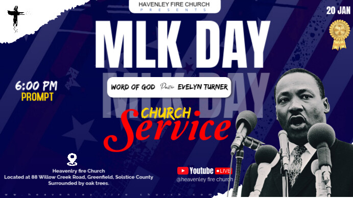 Maximalist Mlk Day Youtube Thumbnail Template | PosterMyWall
