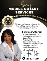 Maximalist Mobile Notary Services Flyer (us Letter) template