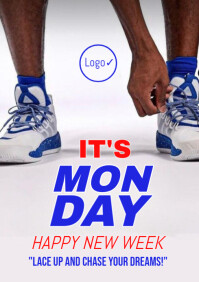 White Motivational Monday A4 Template