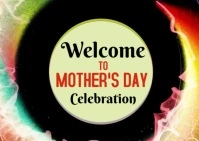 Maximalist Mother's Day Postcard Postal template