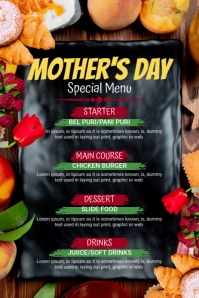 Maximalist Mother's Day Special Menu Pinterest Graphic template