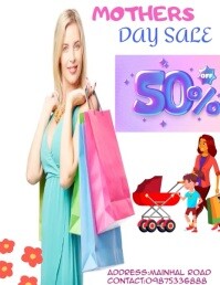 Maximalist Mother’s Day Sale Flyer Template  Flyer (us Letter)