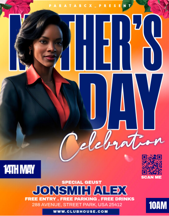 Maximalist Mothers Day Celebration Poster/wallboard Cartaz/placa template