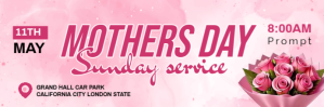 Maximalist Mothers Day Sunday Service Twitter Banner Twitter-Kopfzeile template