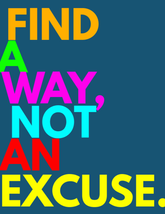 Maximalist Motivational Poster Flyer (us Letter) Pamflet (VSA Brief) template