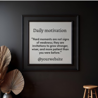 Schwarz Daily Motivation Квадрат Template