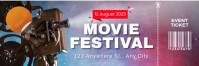 Maximalist Movie Festival Ticket Баннер 2 фута × 6 футов template