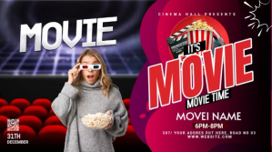 Maximalist Movie Time Twitter Post Twitter-opslag template