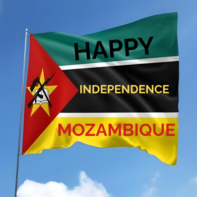 Maximalist Mozambique Independence Day Logo template