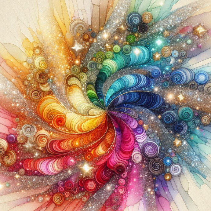 Maximalist Multi-coloured Background  Instagram Post template