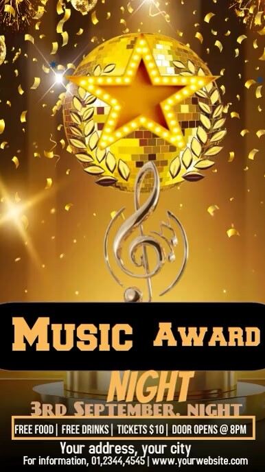 Maximalist Music Award Night  Instagram Reel template