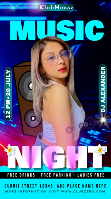 Maximalist Music Night Party Instagram Story Template | PosterMyWall