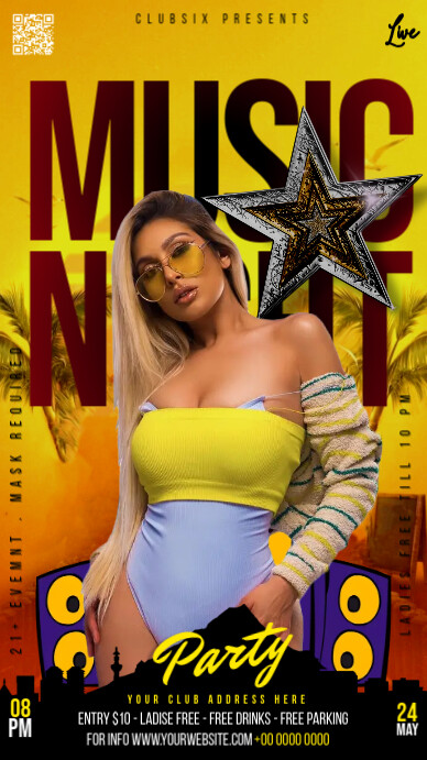 Plantilla de Maximalist Music Night Party Instagram Story | PosterMyWall