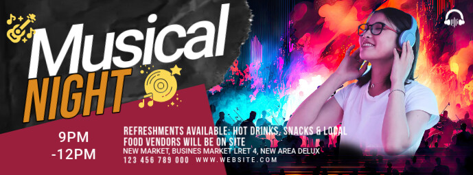 Maximalist Musical Facebook Cover Photo template