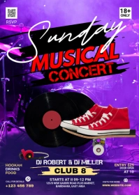 Maximalist Musical Party A6 template
