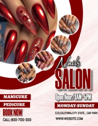 Maximalist Nail Salon promotion Flyer (us Let template