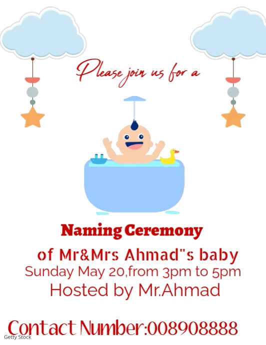 Maximalist Naming Ceremony Flyer Flyer (us Letter) template