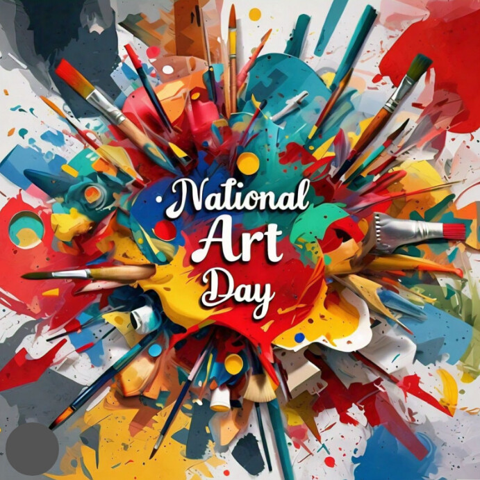 Maximalist National Art Day Instagram Post Template PosterMyWall