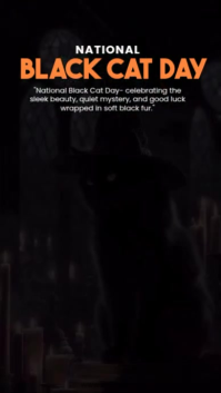 Maximalist National Black Cat Day Instagram Reel template