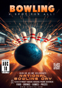 Maximalist National Bowling Day A4 template