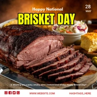 Maximalist National Brisket Day Instagram Post template