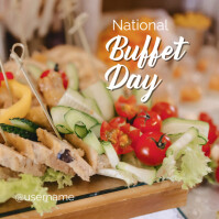 National Buffet Day Square Template | PosterMyWall