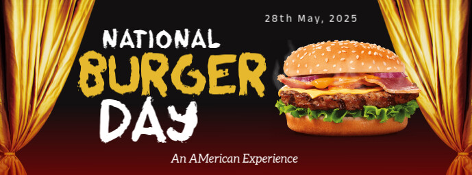 Maximalist National Burger Day Facebook Cover Photo template